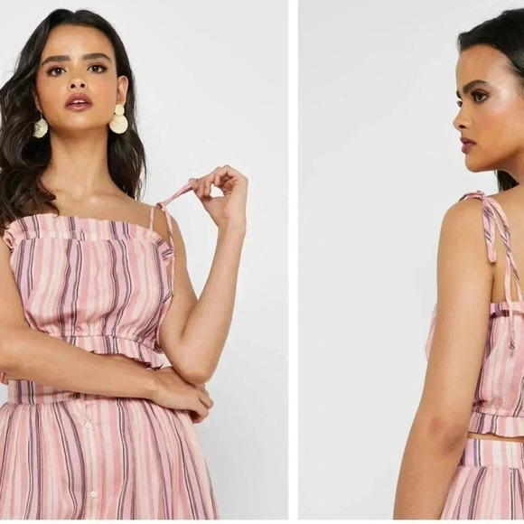 Anthropologie English Factory Striped Crop Top - Picture 9 of 9